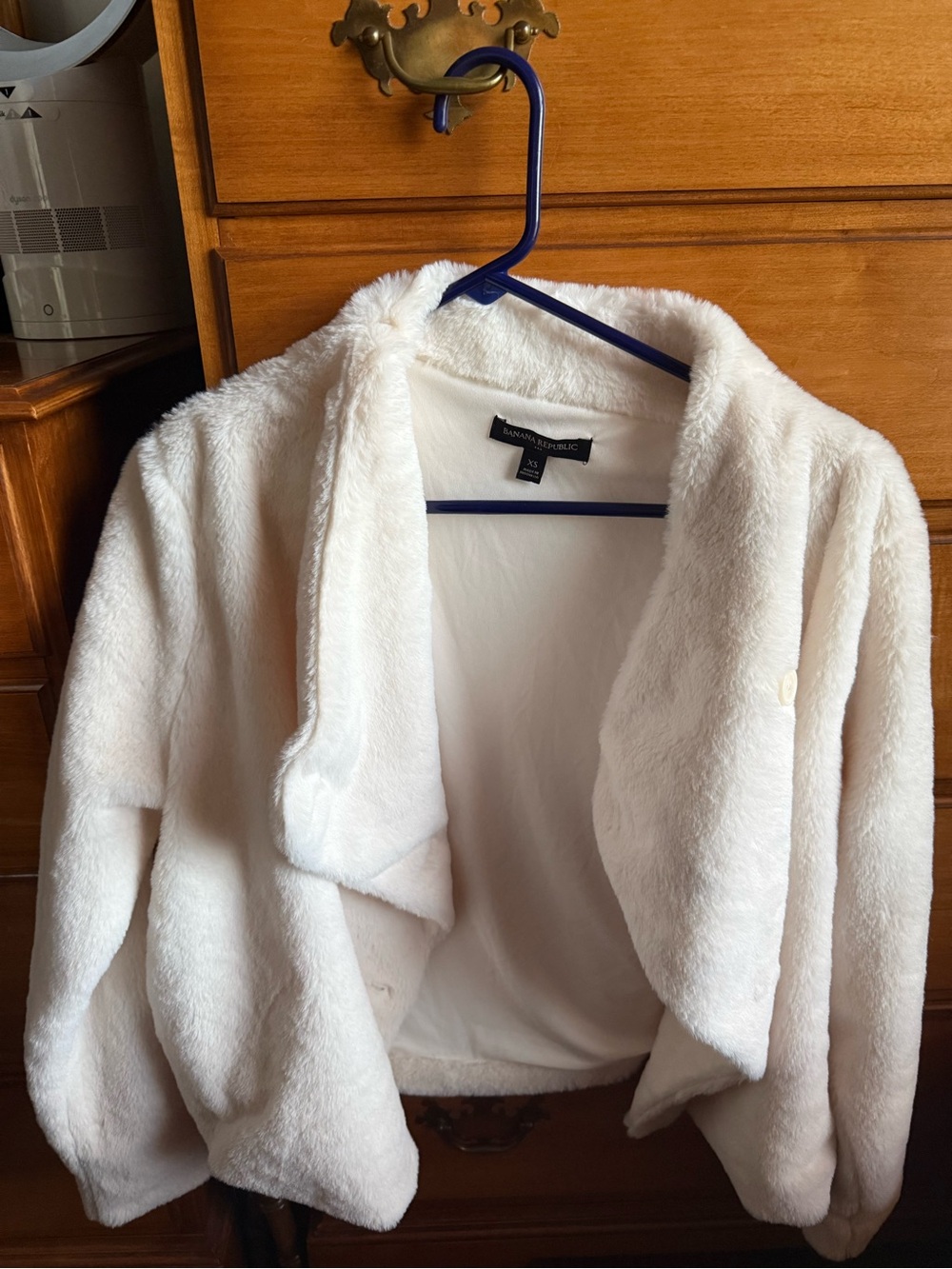 Banana Republic Plush Teddy Jacket in Soft Cream - never worn XS